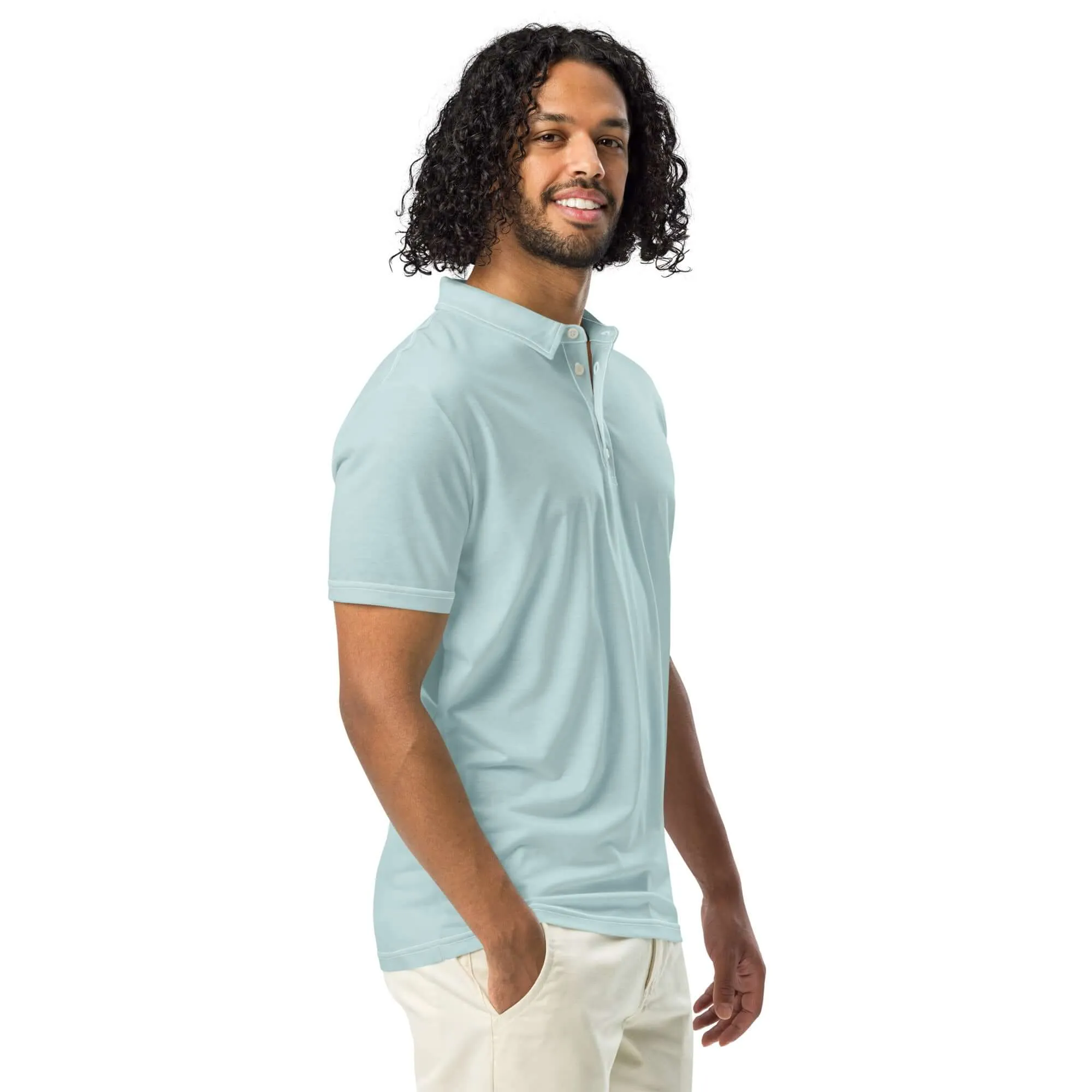 Men’s Slim Fit Polo in Light Green, lioness-love