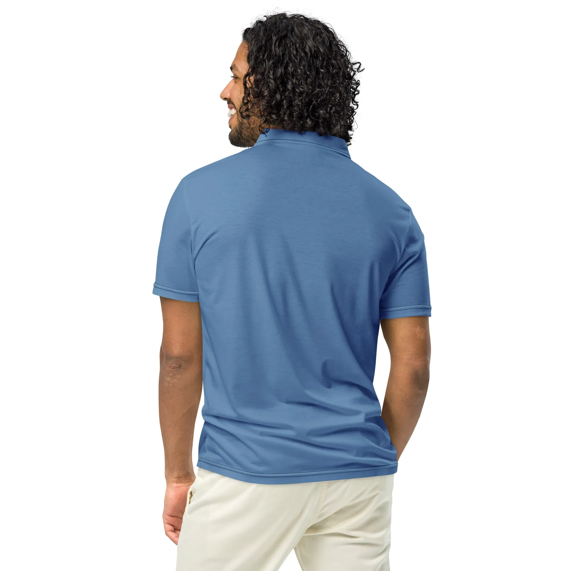 Men’s Slim Fit Polo Shirt Elegant Blue, lioness-love