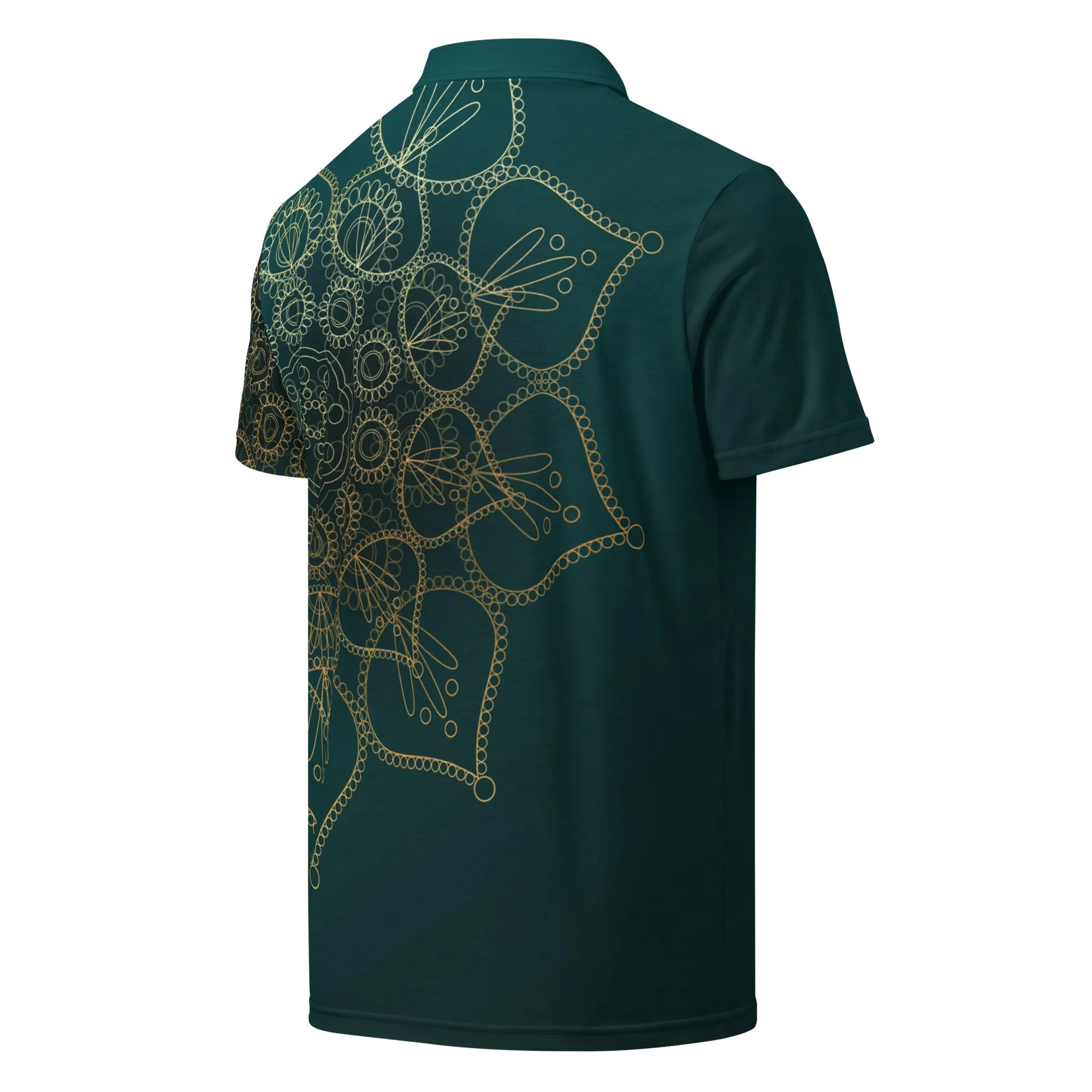 Men’s Slim Fit Polo Shirt Elegant Mandala, lioness-love