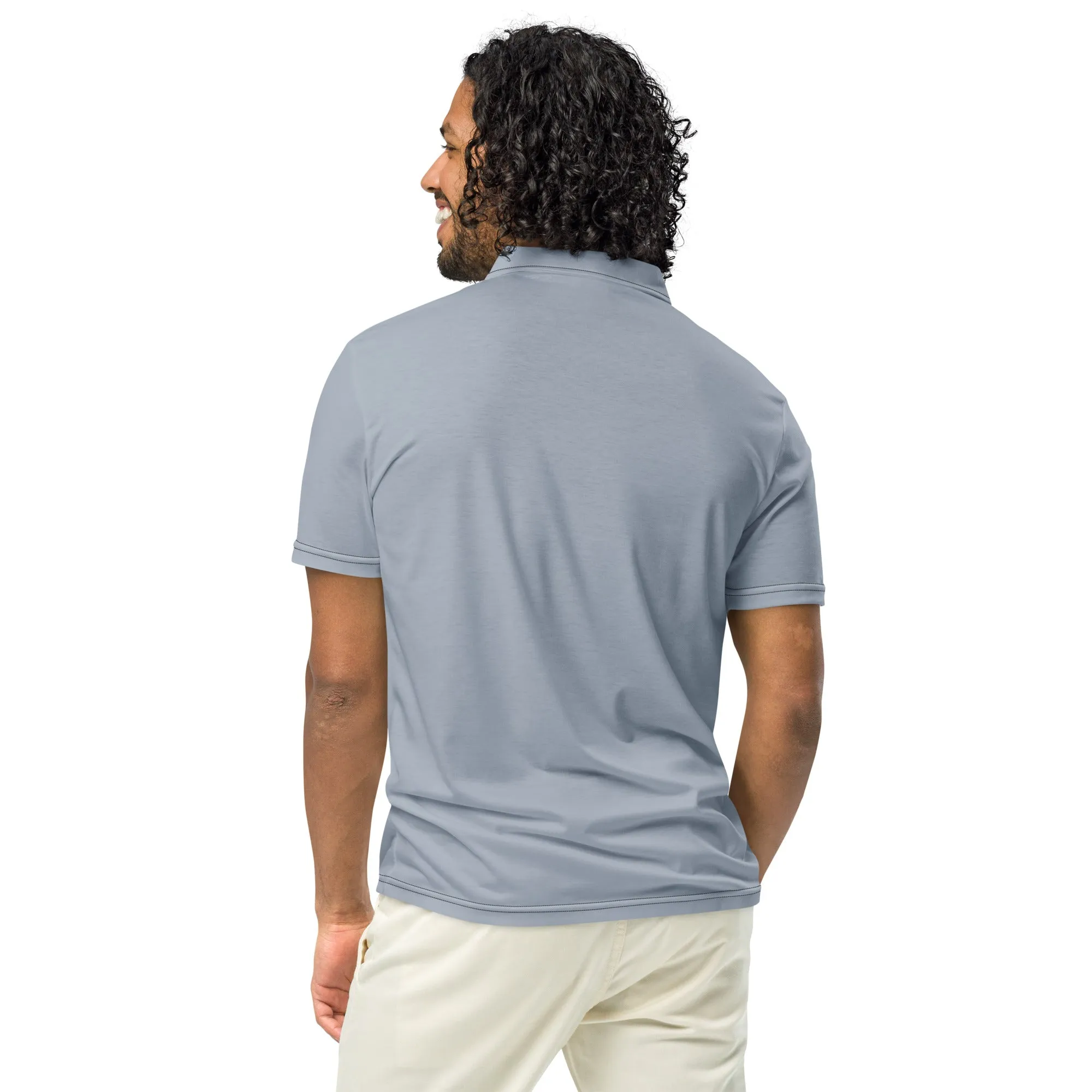 Men’s Slim Fit Polo Shirt in Grey, lioness-love