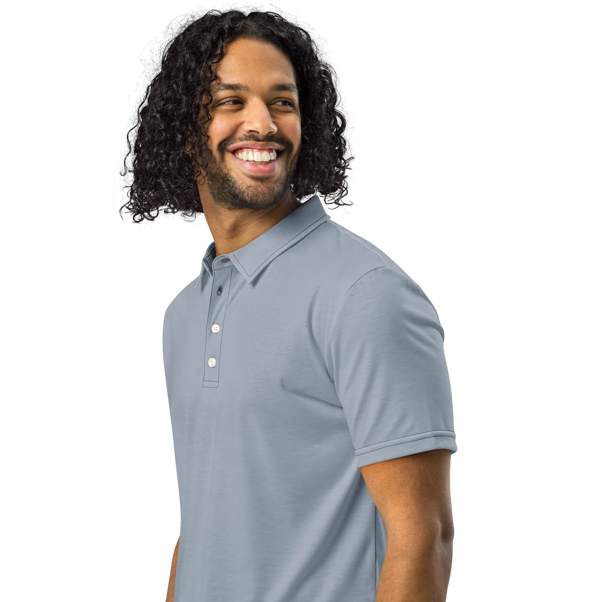 Men’s Slim Fit Polo Shirt in Grey, lioness-love