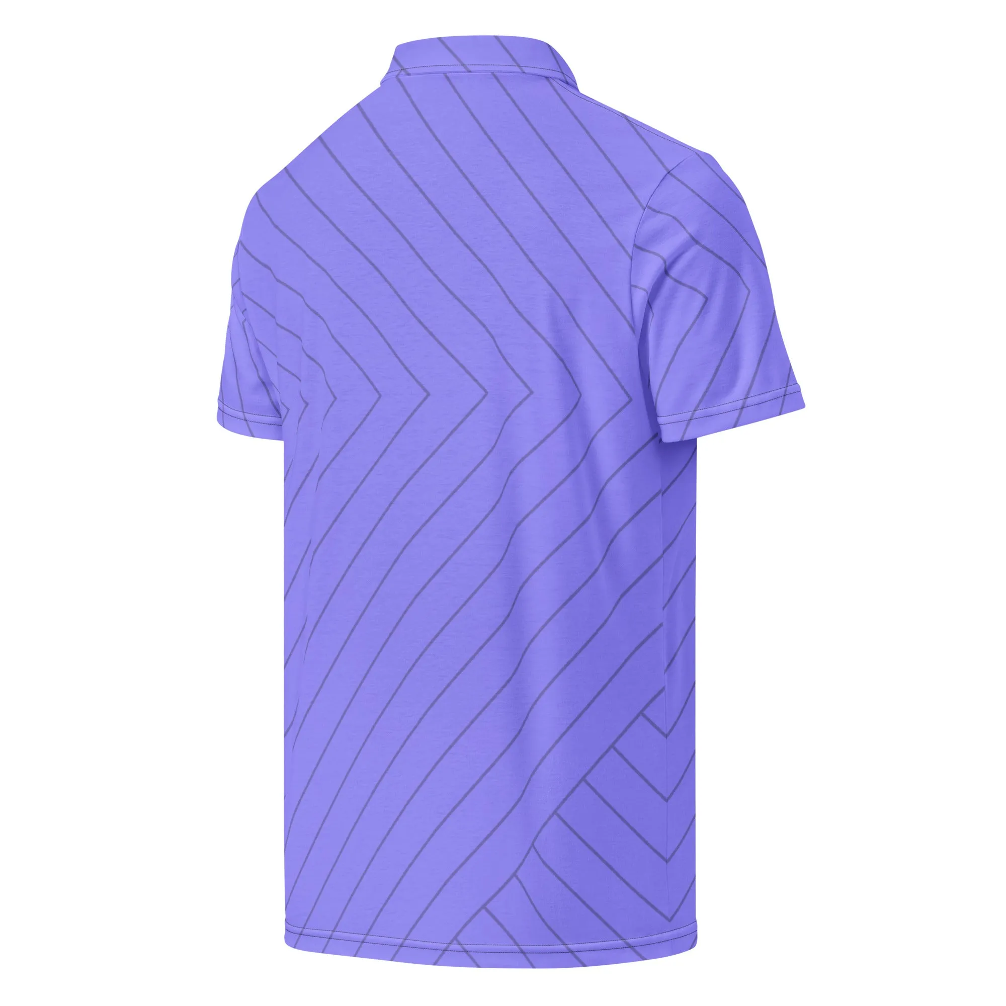 Men’s Slim Fit Polo Shirt Purple Design, lioness-love