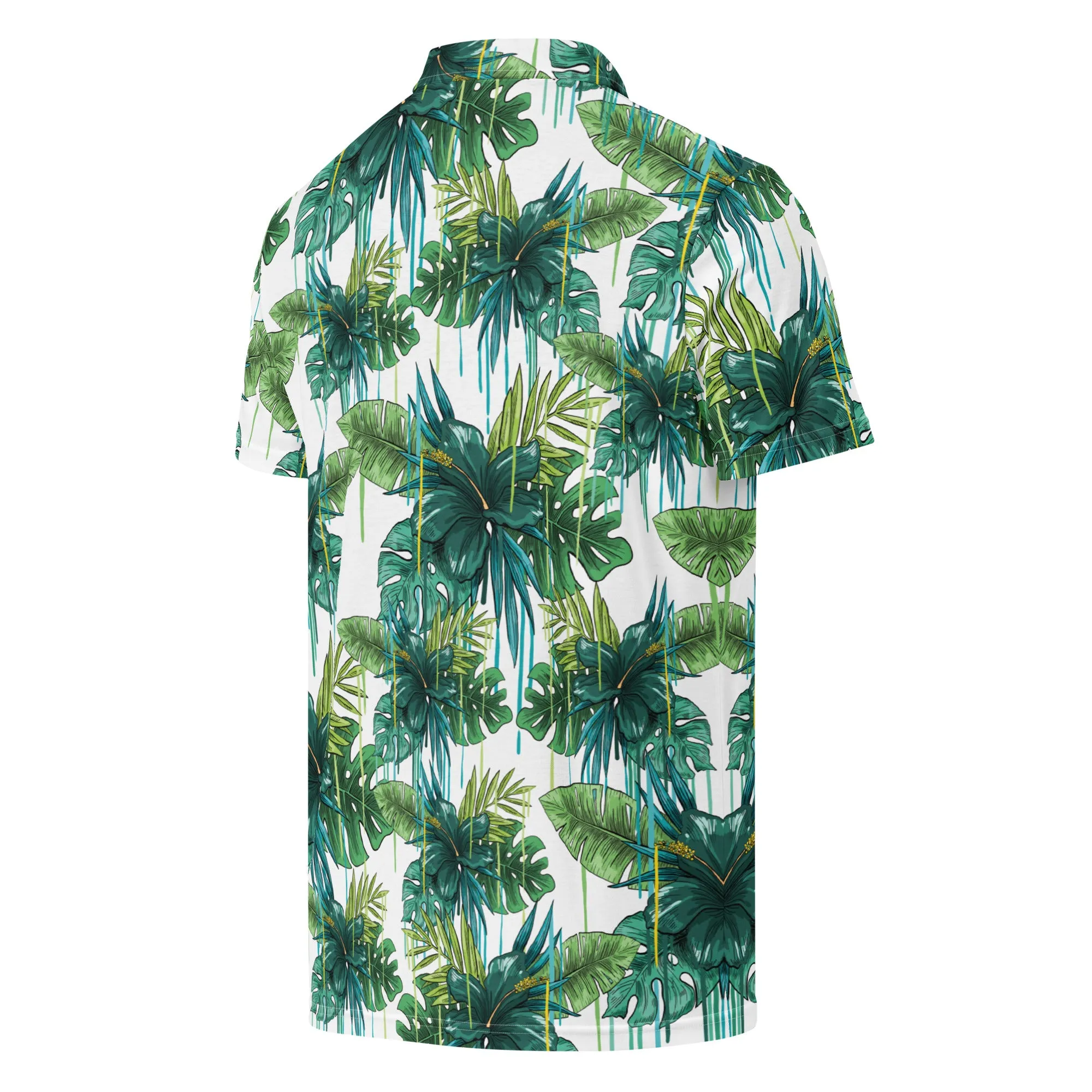 Men’s Slim Fit Polo Shirt Tropical Vibes, lioness-love