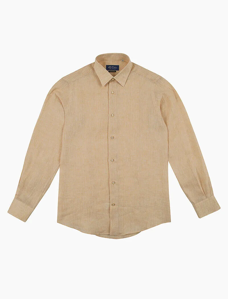 Pale Yellow Linen Shirt