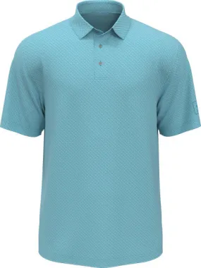 PGA Tour Mens Jacquard Color Geometric Short Sleeve Golf Polo Shirt