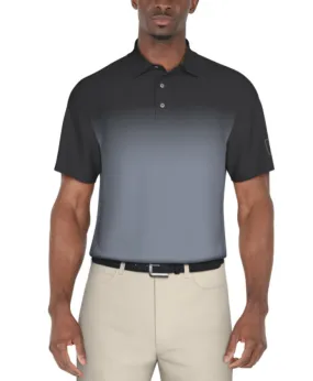 PGA Tour Mens Ombre Print Golf Short Sleeve Polo Shirt