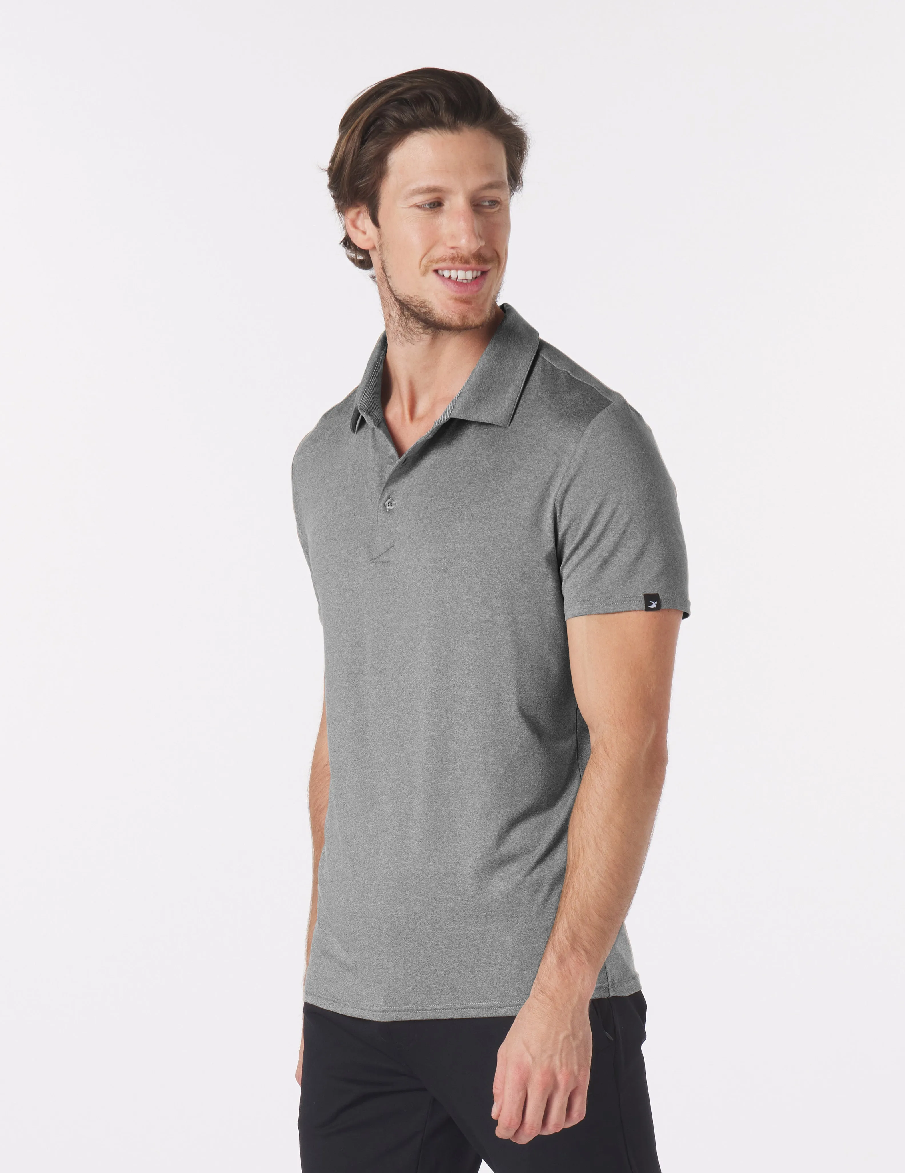 Pin Seeker Polo: Black Heather