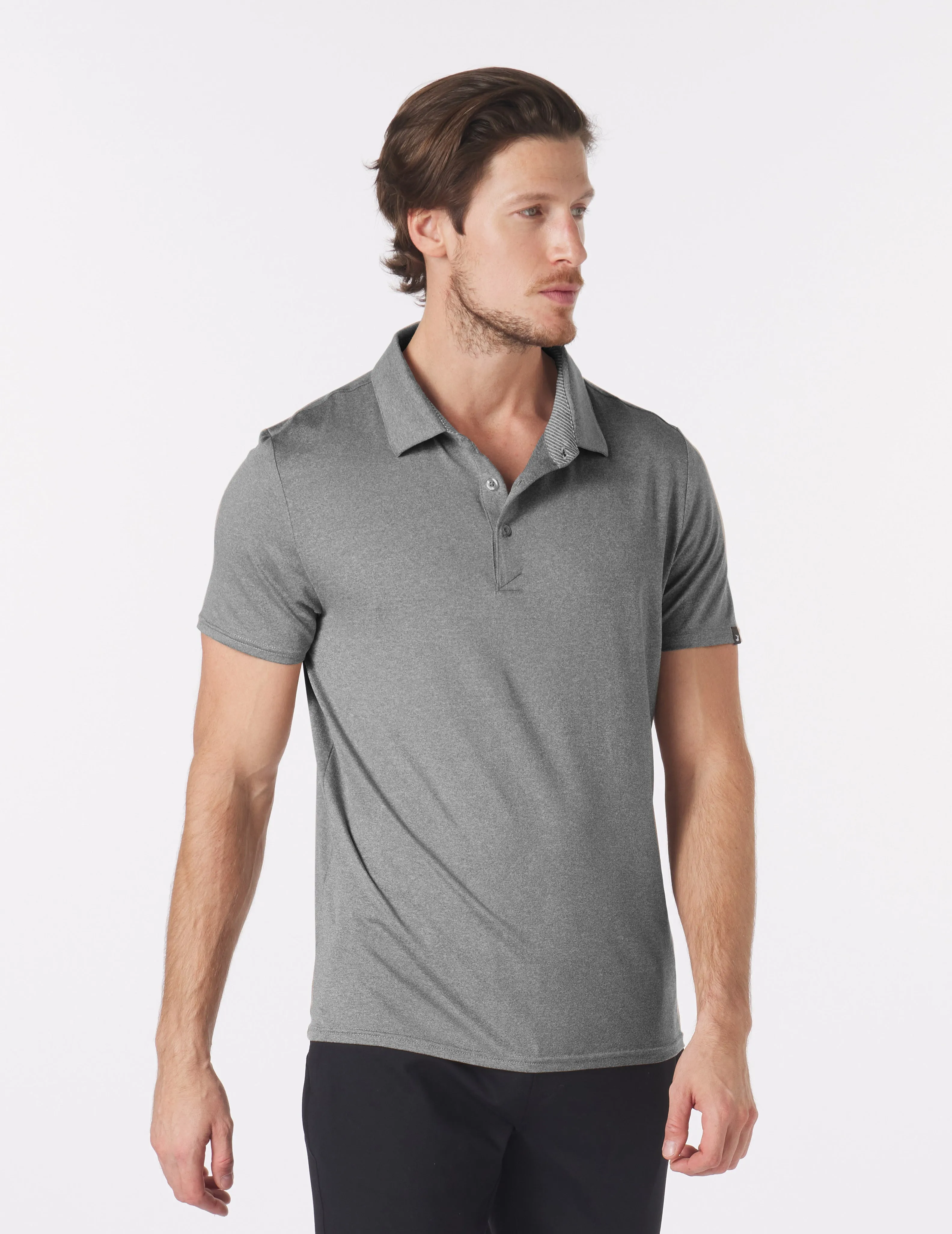 Pin Seeker Polo: Black Heather