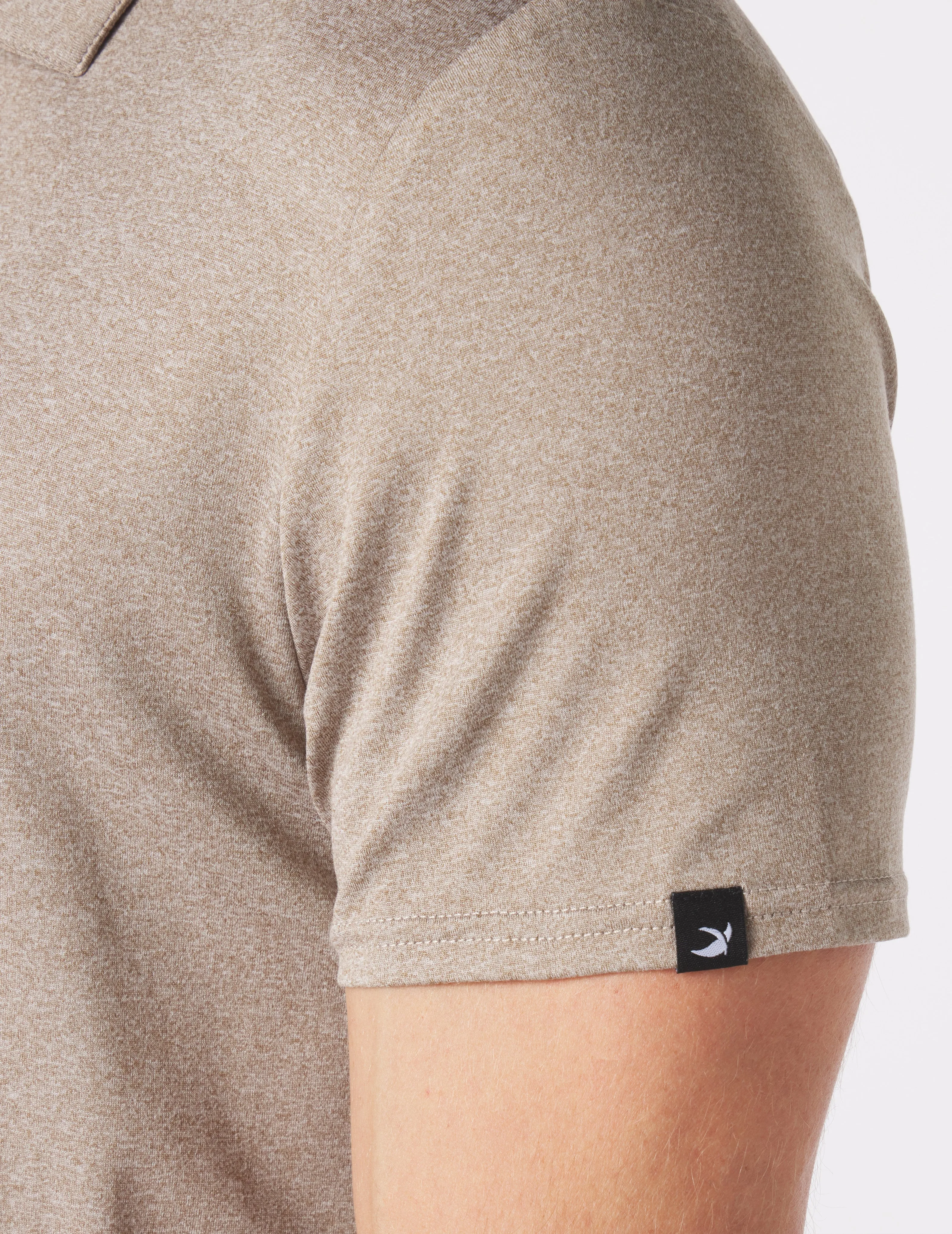 Pin Seeker Polo: Mocha Heather