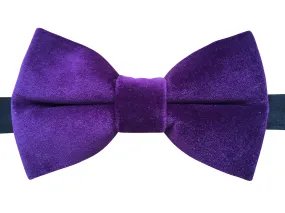 Purple Velvet Bow Tie