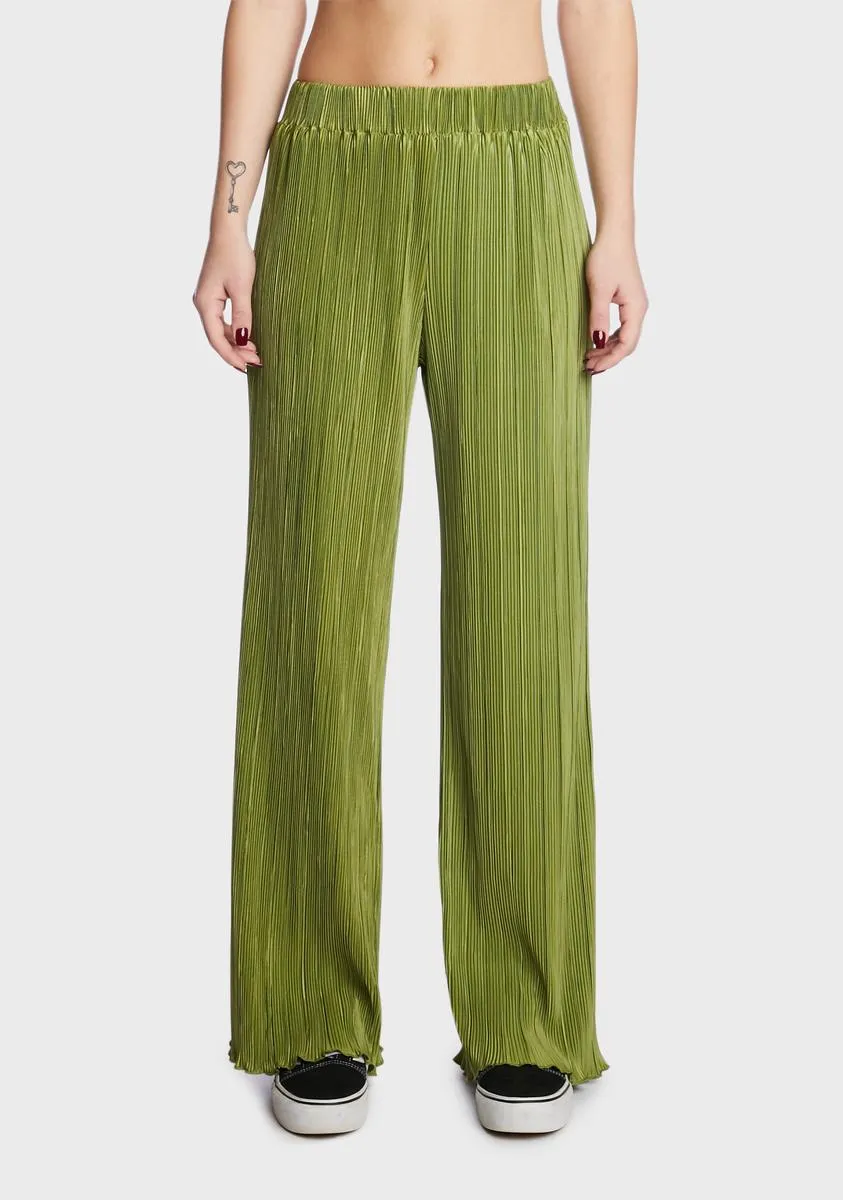 Raquel Pleated Plisse Trousers