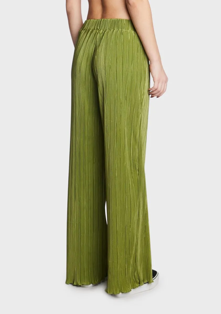 Raquel Pleated Plisse Trousers