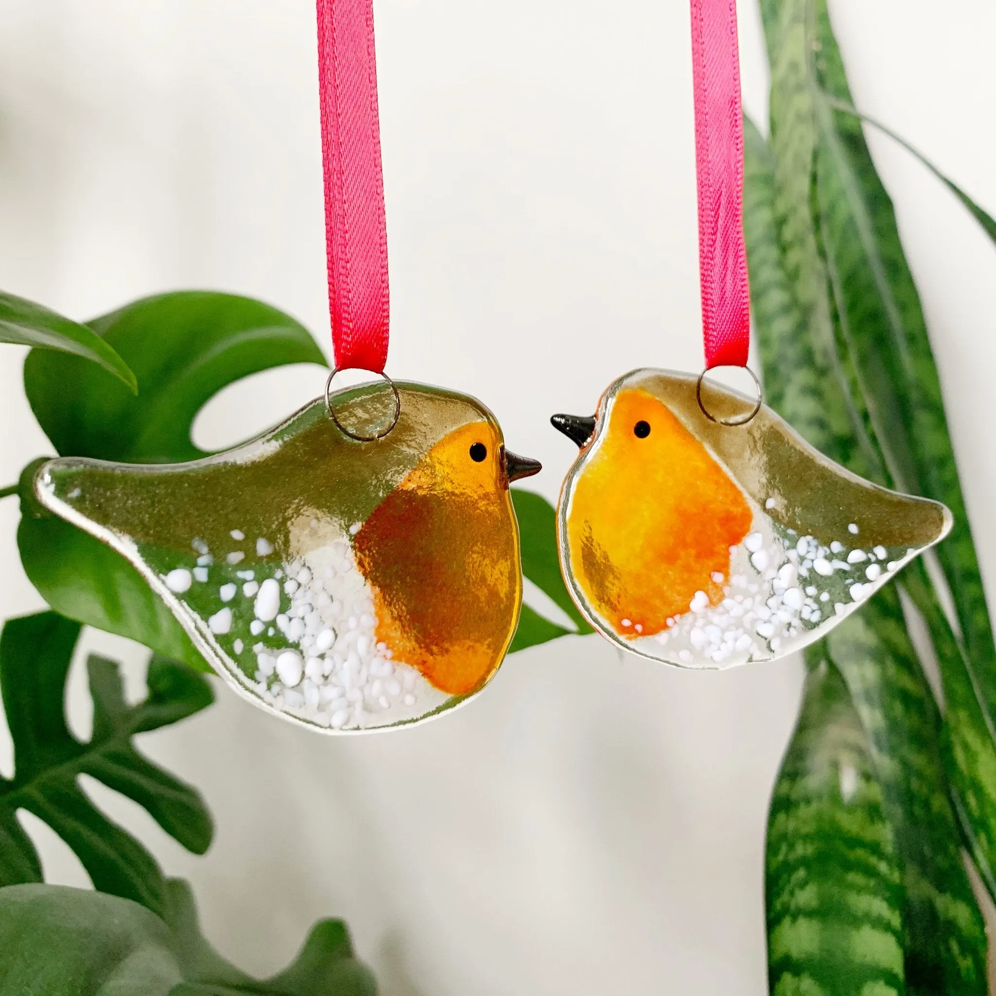 Robin Glass Decoration