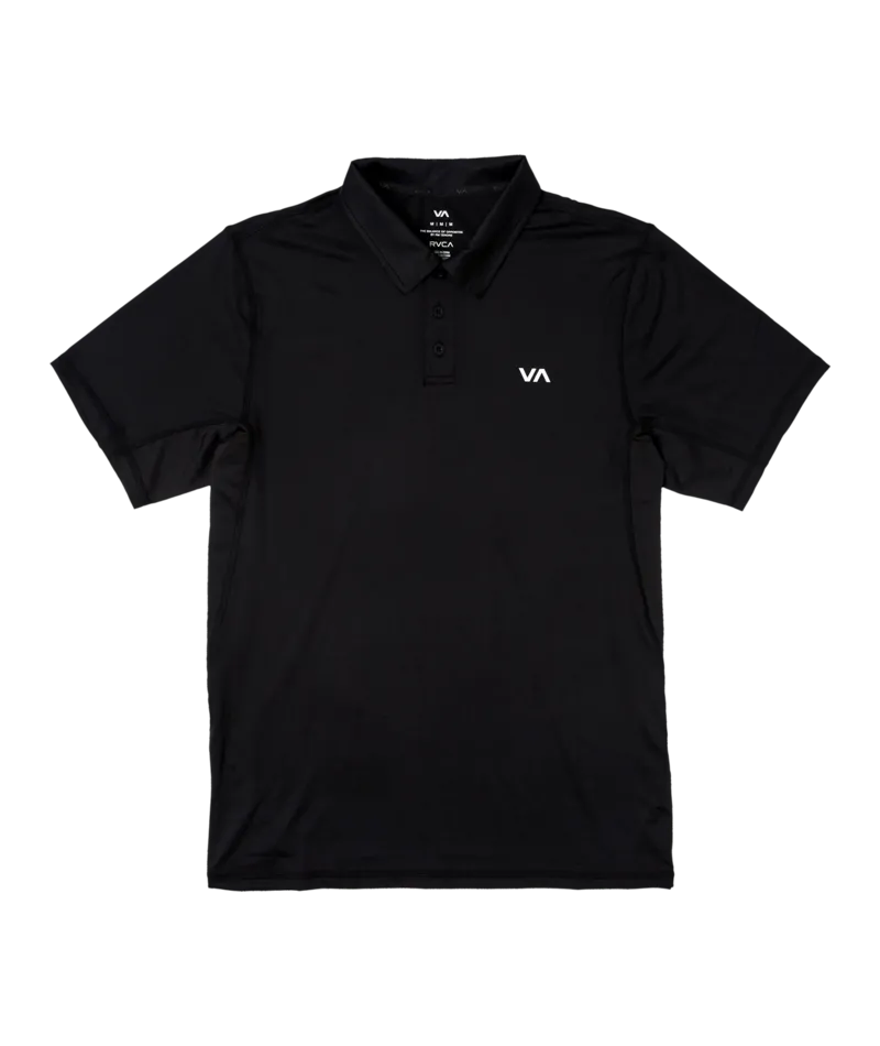 RVCA Mens Sport Vent Short Sleeve Polo Shirt