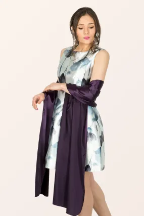 Satin Shawl - Dark Purple