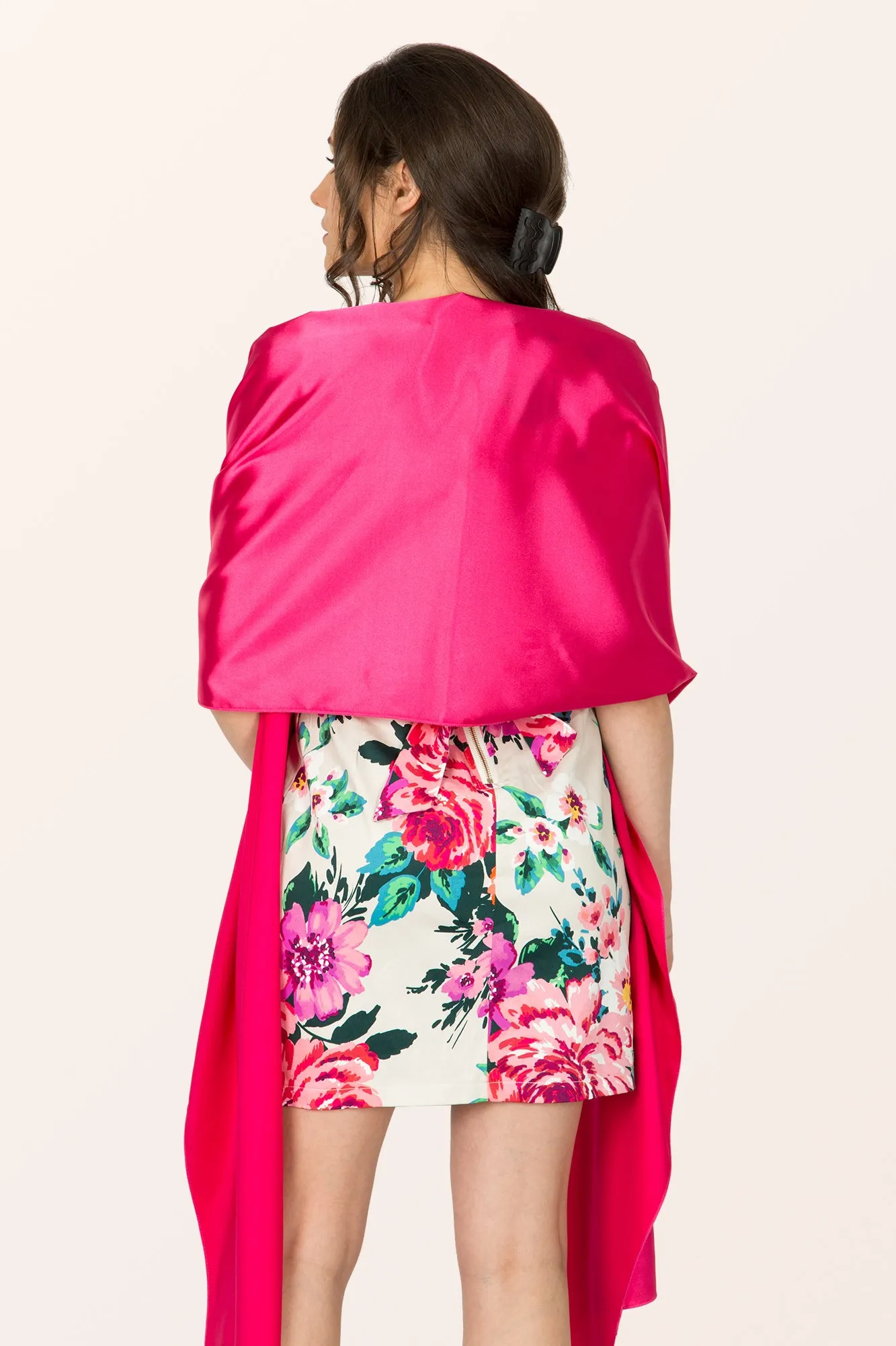 Satin Shawl - Hot Pink