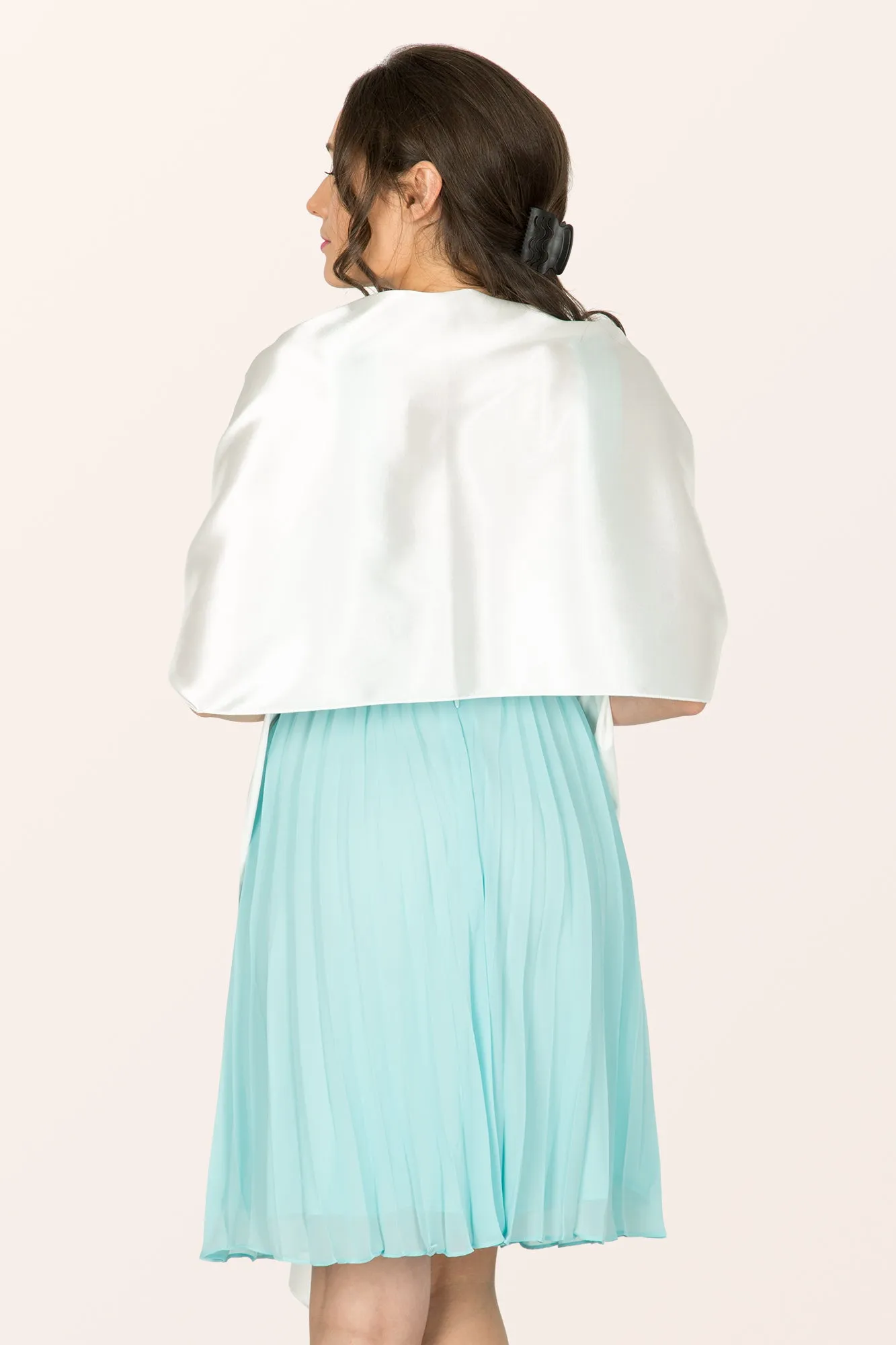 Satin Shawl - Ivory