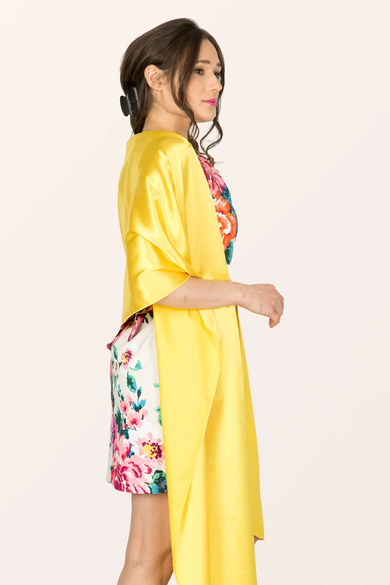 Satin Shawl - Yellow