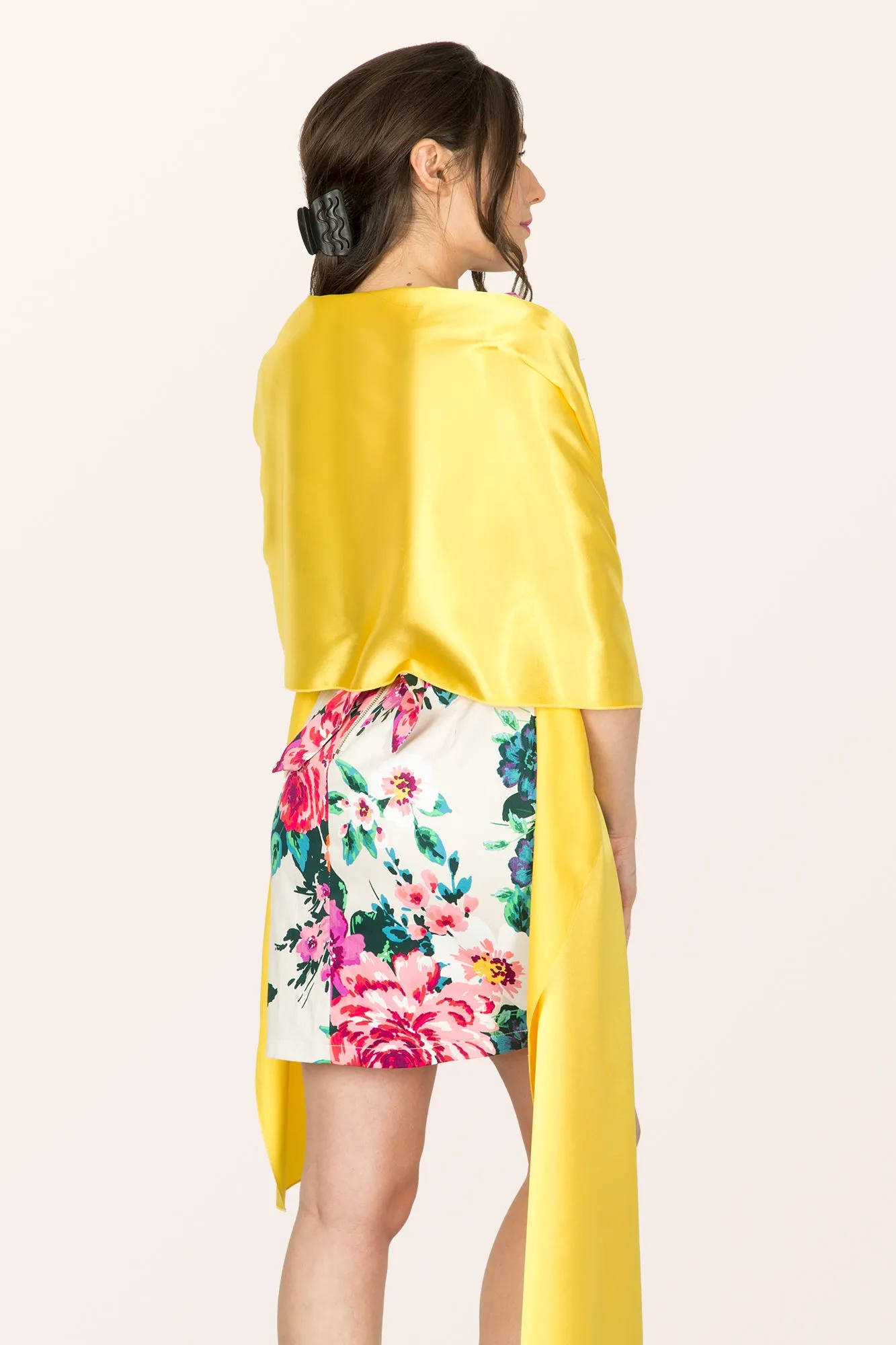 Satin Shawl - Yellow