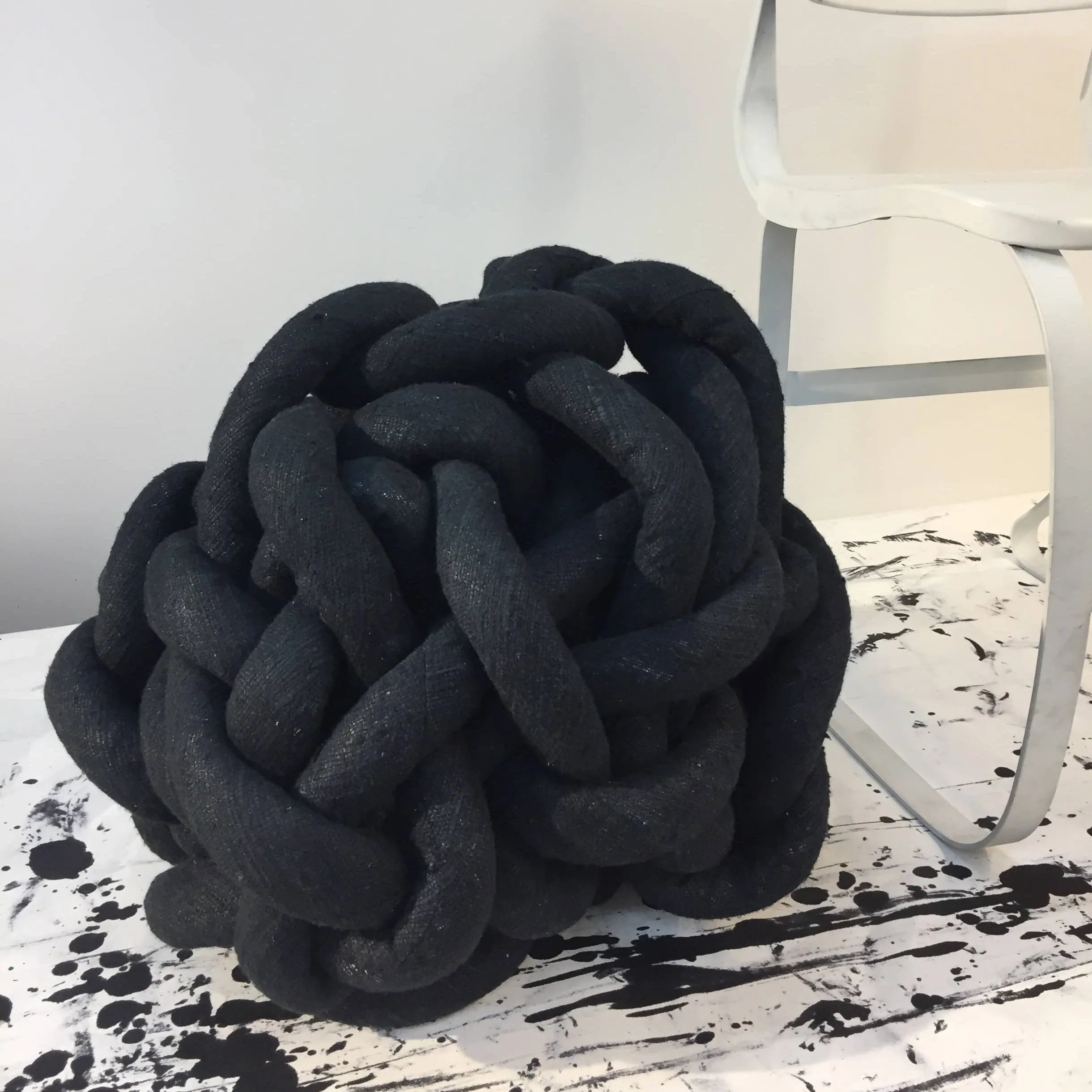 Silk Knot Pouf