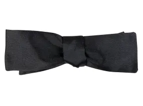 Slim, Skinny Black Batwing Silk Self-Tie Bow Tie