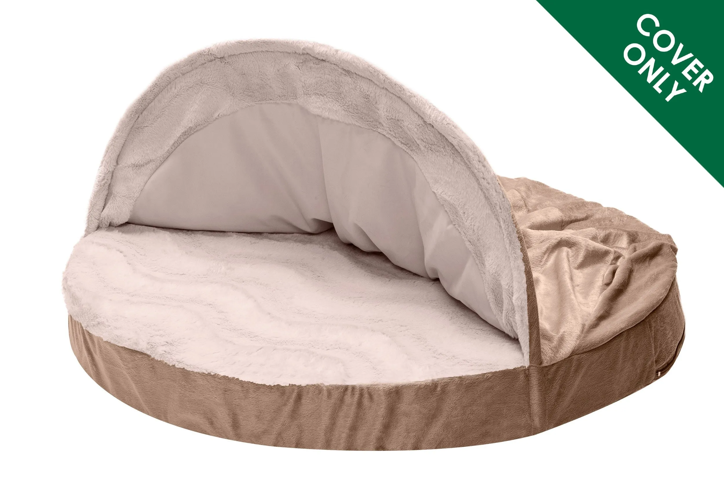 Snuggery Burrow Dog Bed - Wave Fur & Velvet - Cover