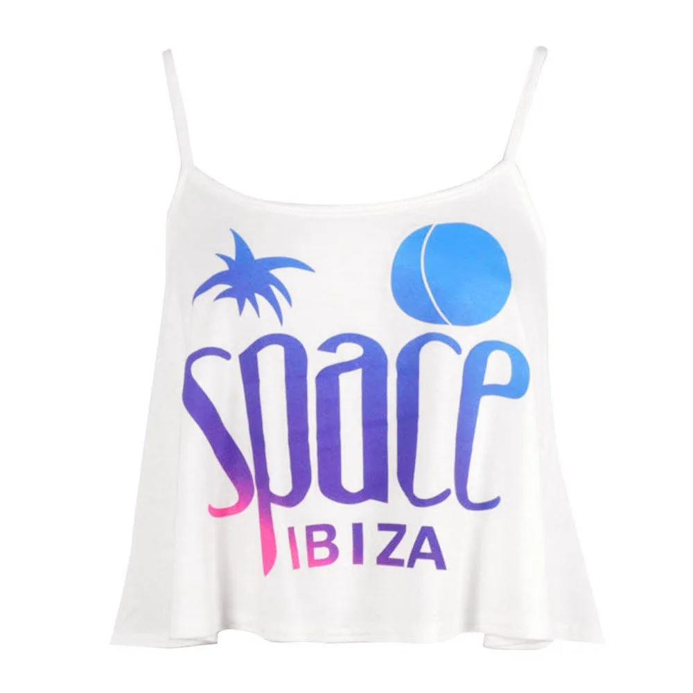 Space Ibiza Logo Women's Cami Crop Top