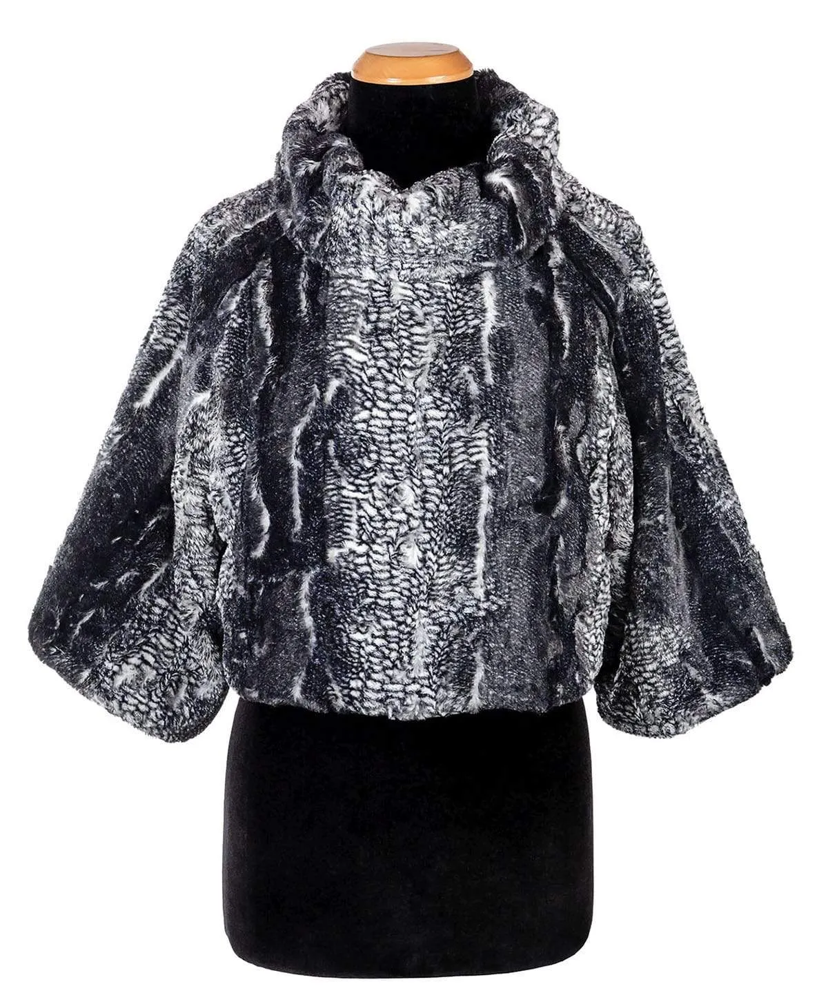 Sweater Top - Luxury Faux Fur in Black Mamba