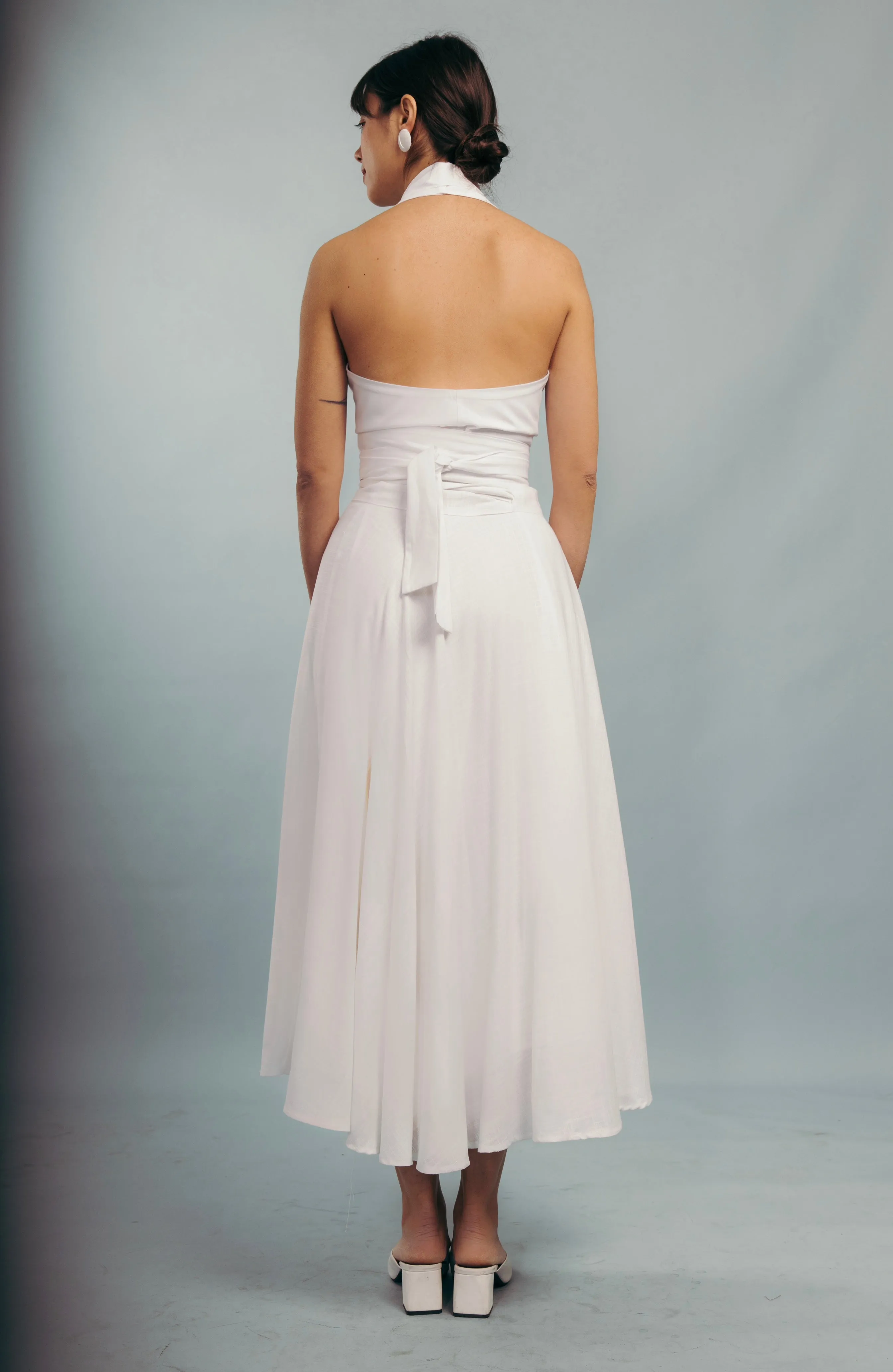 “Sweet Violet” skirt in white