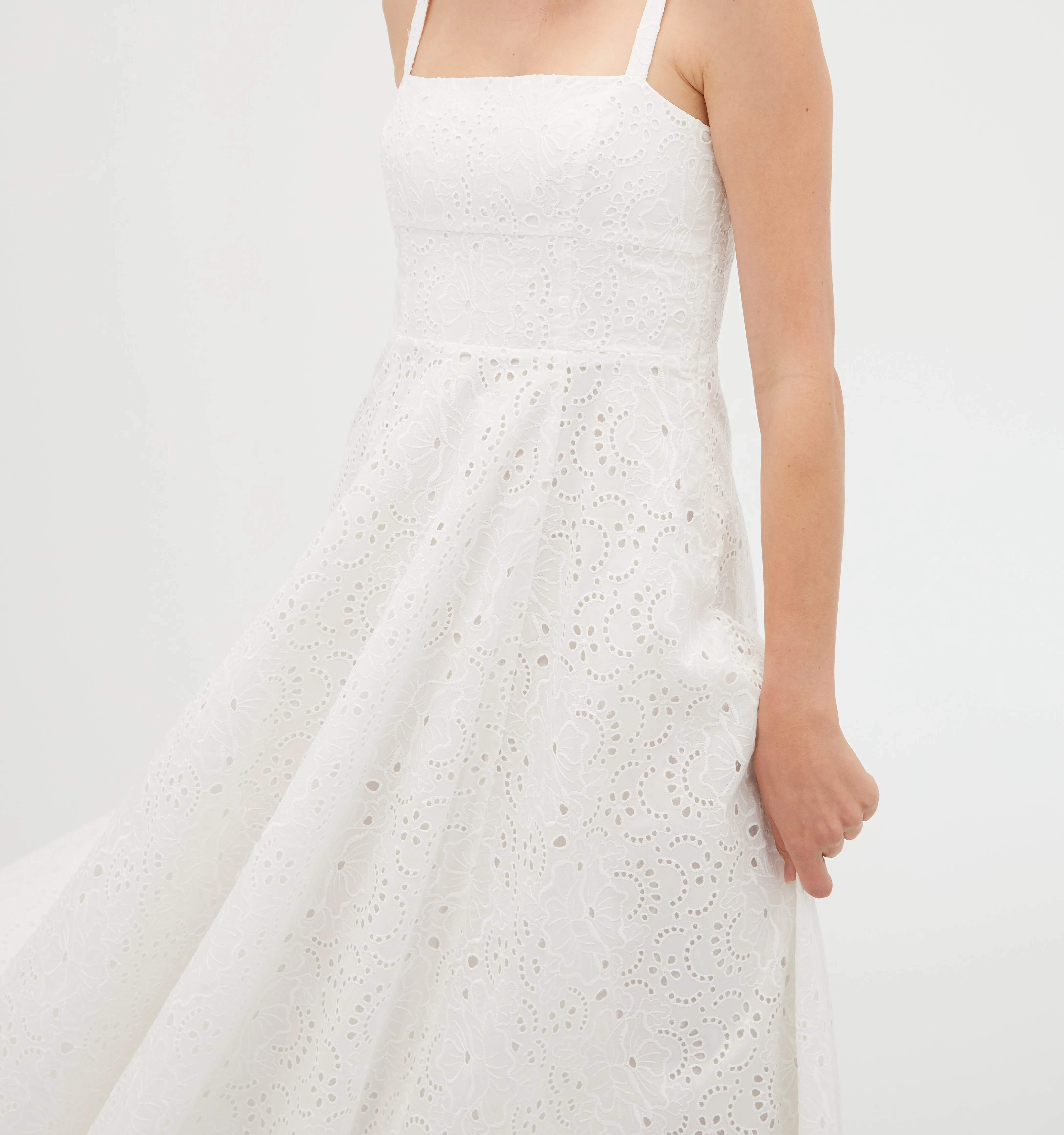 The Margot Dress - White Broderie Anglaise