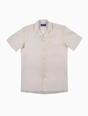 White Linen Short Sleeve Shirt