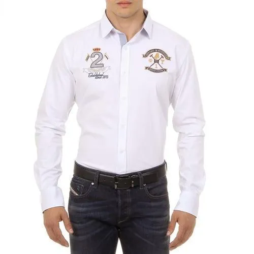 White M Ufford & Suffolk Polo Club Mens Shirt Long Sleeves US010 WHITE