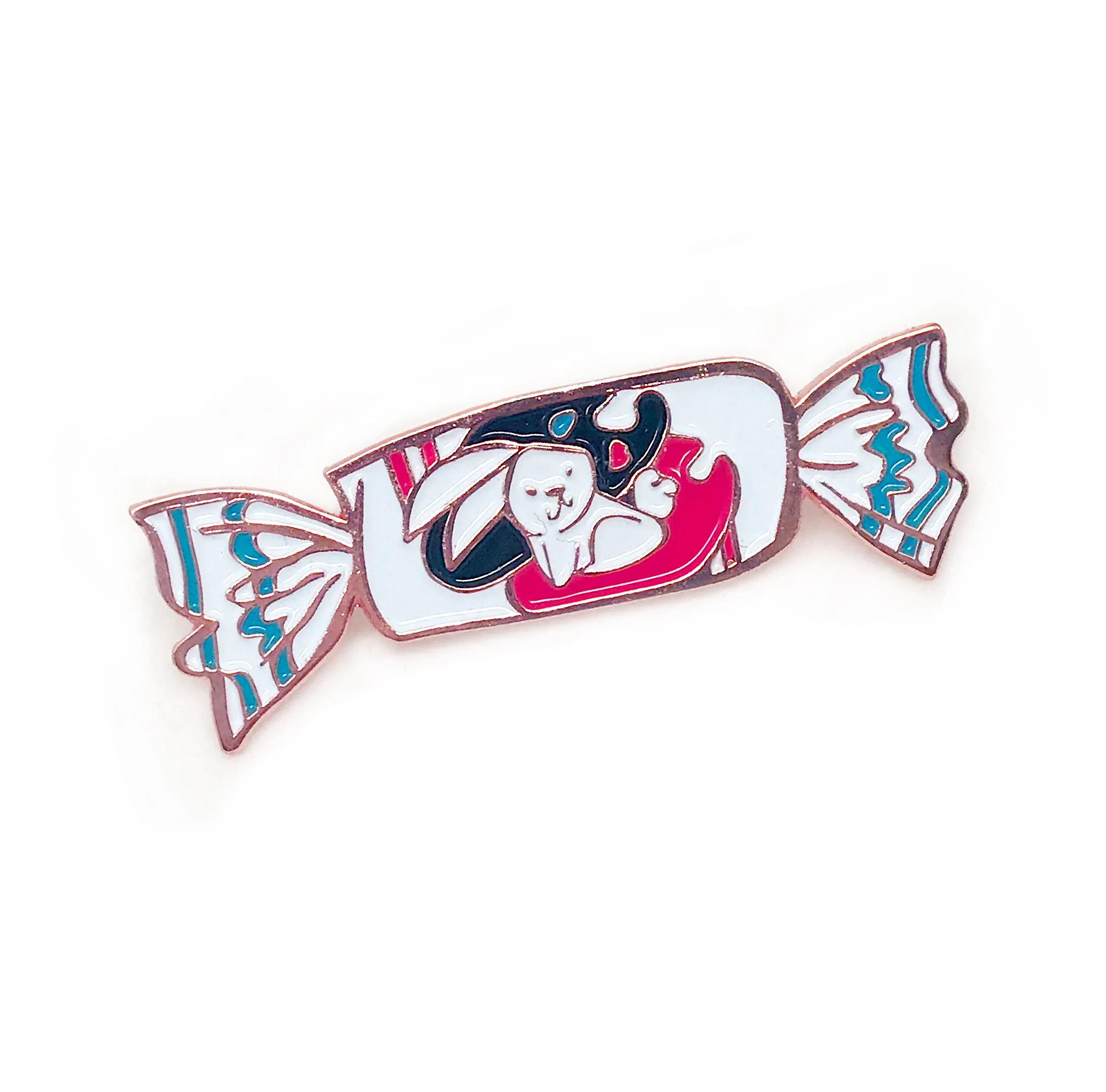 White Rabbit Candy Enamel Pin