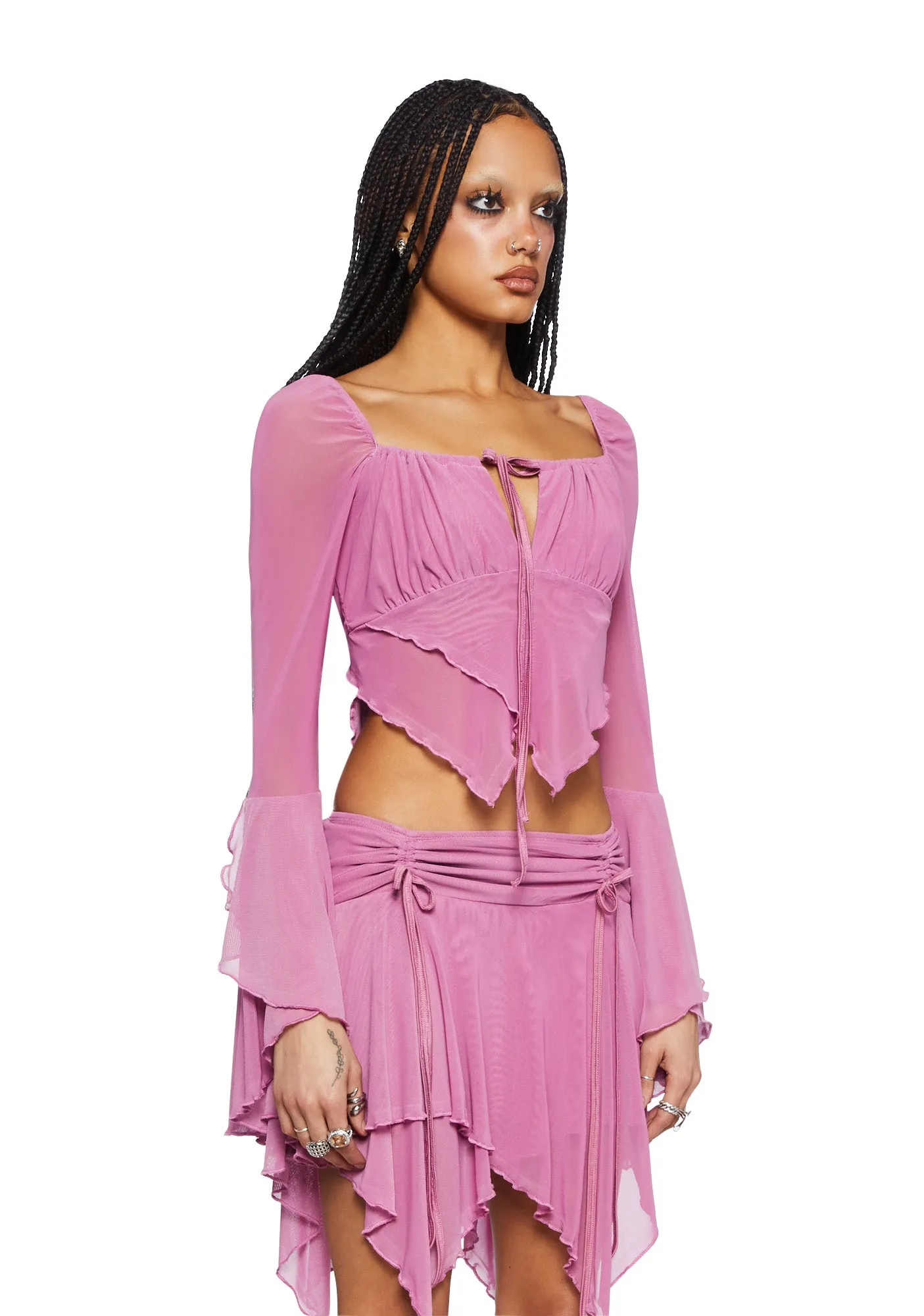 Wild Attraction Mesh Top- Pink